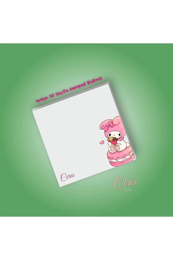 MY MELODY Sanrio Not Defterleri | Notepad | Bloknot | Memo | 9X9 50 Sayfa BLOKNOT - Image 1