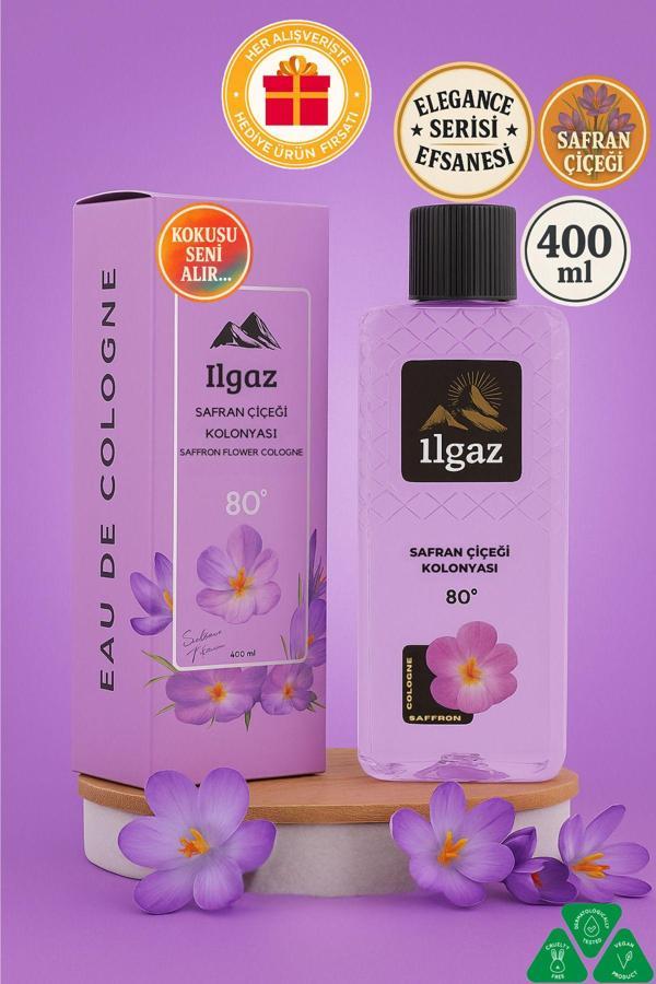 Ilgaz Safran Çiçeği Kolonyası 80 Derece 400 Ml | Elegance Series - Image 1