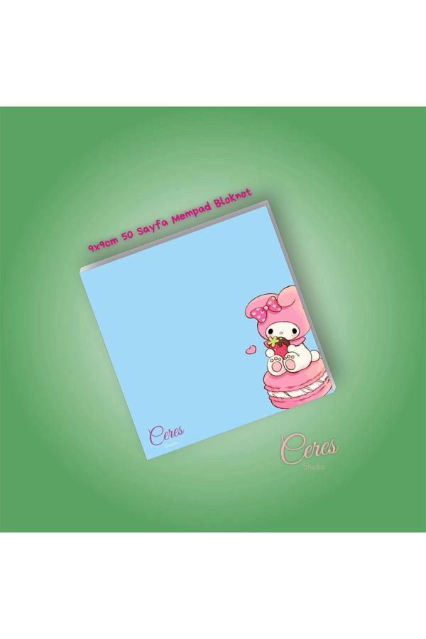 MY MELODY Sanrio Not Defterleri | Notepad | Bloknot | Memo | 9X9 50 Sayfa BLOKNOT - Image 1