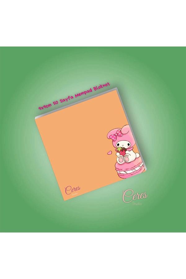 MY MELODY Sanrio Not Defterleri | Notepad | Bloknot | Memo | 9X9 50 Sayfa BLOKNOT - Image 1