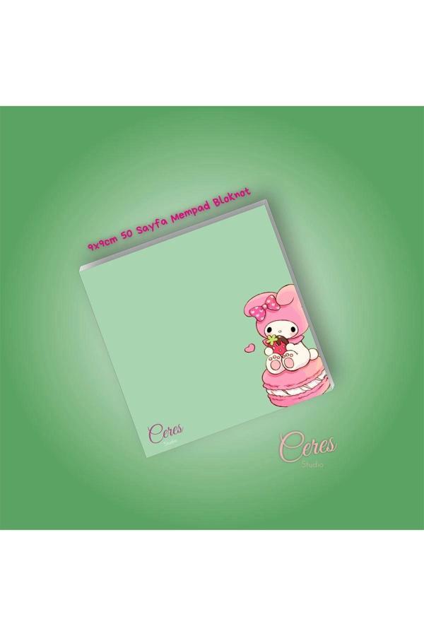 MY MELODY Sanrio Not Defterleri | Notepad | Bloknot | Memo | 9X9 50 Sayfa BLOKNOT - Image 1