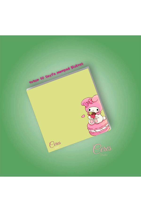 MY MELODY Sanrio Not Defterleri | Notepad | Bloknot | Memo | 9X9 50 Sayfa BLOKNOT - Image 1