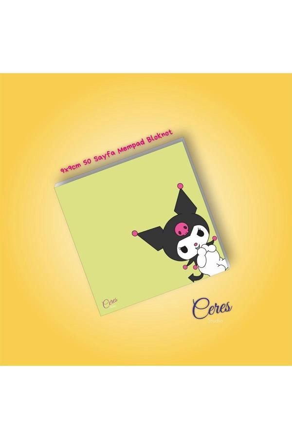 Kuromi Sanrio Not Defterleri | Notepad | Bloknot | Memo | 9X9 50 Sayfa BLOKNOT - Image 1
