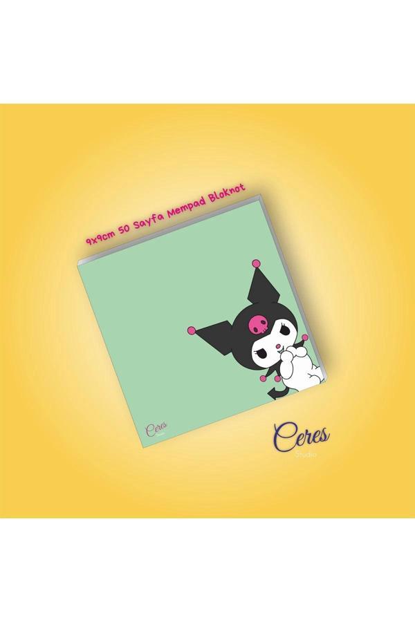 Kuromi Sanrio Not Defterleri | Notepad | Bloknot | Memo | 9X9 50 Sayfa BLOKNOT - Image 1