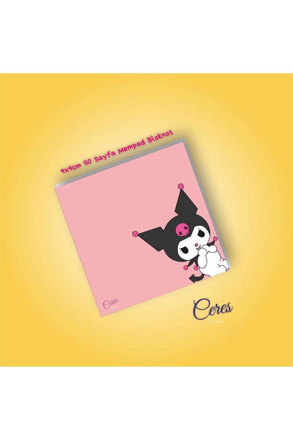 Kuromi Sanrio Not Defterleri | Notepad | Bloknot | Memo | 9X9 50 Sayfa BLOKNOT - Image 1