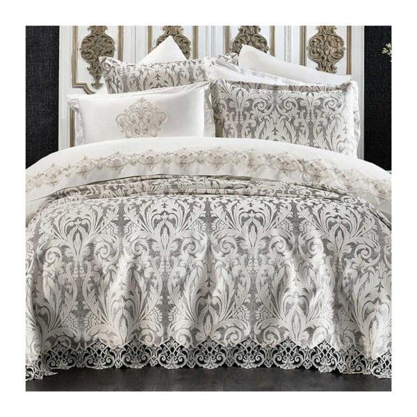 Zebra Casa Astor Damask Pike Seti Bej Çift Kişilik - Image 1