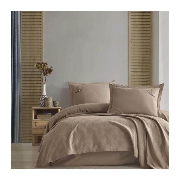 Zebra Casa Sandal Pike Seti Kahverengi Çift Kişilik - Image 1