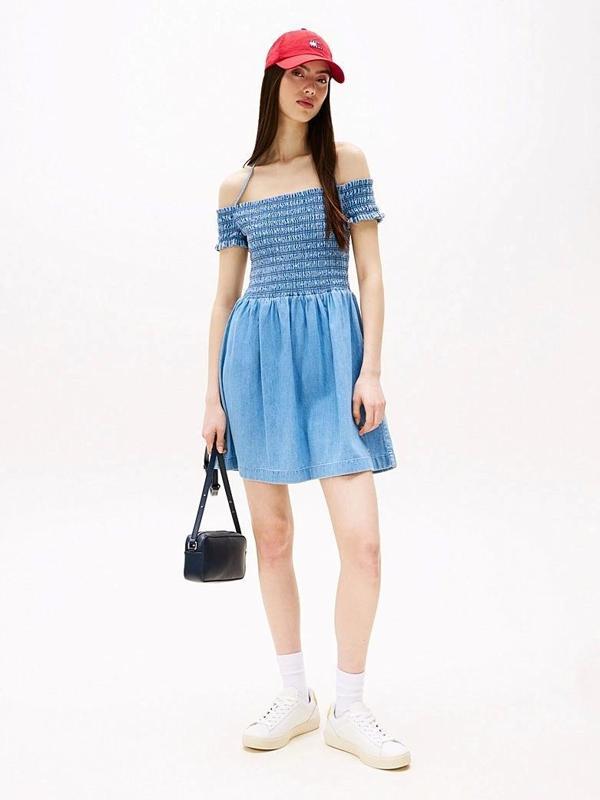Tommy Jeans TJW CHAMBRAY FIT & FLARE DRESS - Image 1