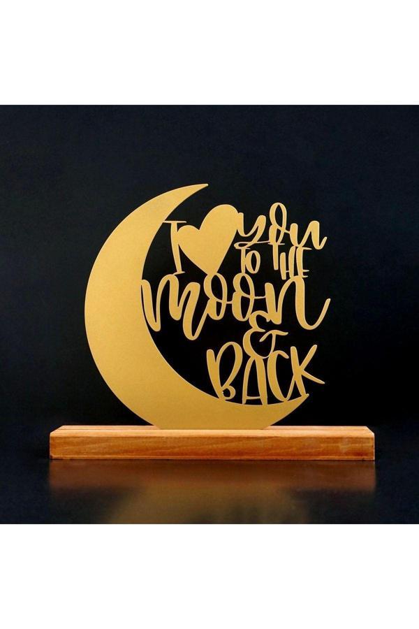 Colorfull Worlds I Love You To The Moon And Back Metal Masa Ve Raf Dekoru - Image 1