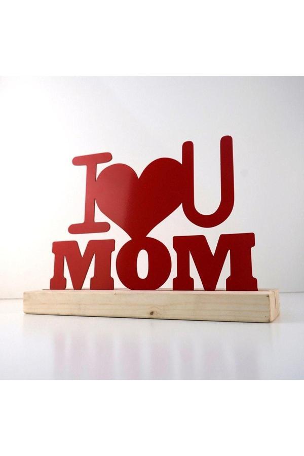 Colorfull Worlds I Love You Mom Metal Masa Ve Raf Dekoru - Image 1