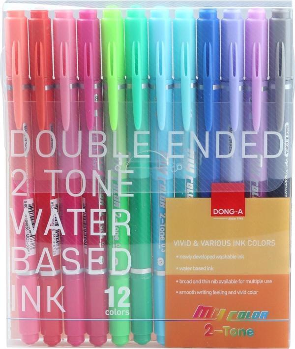 DONGA KEÇELİ KALEM MY COLOR DUO ÇİFT TARAFLI 12 Lİ - Image 1