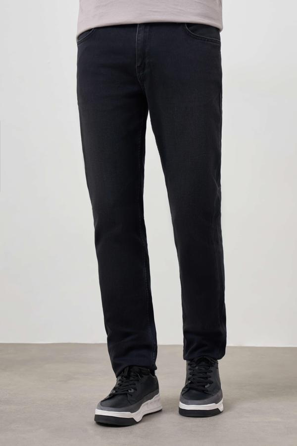  Erkek Siyah Denim 5 Cep Dynamic Fit Jean Kot Pantolon - Image 1