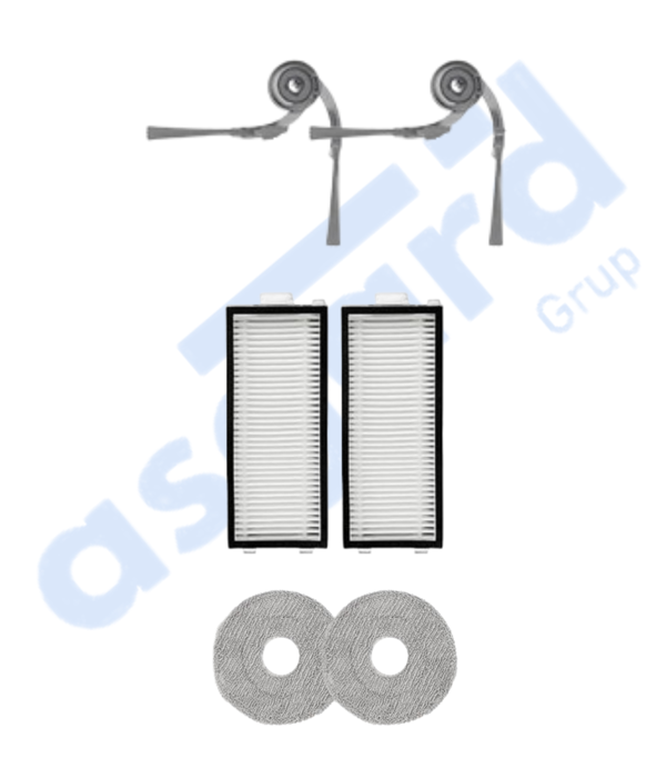 Roborock Saros Z70 Uyumlu 2 Yan Fırça 2 Filtre 2 Mop - Image 1