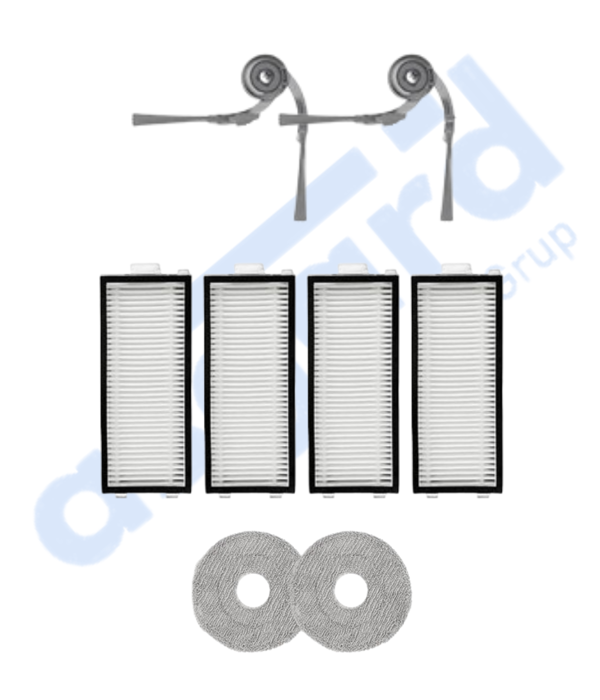 Roborock Saros Z70 Uyumlu 2 Yan Fırça 4 Filtre 2 Mop - Image 1