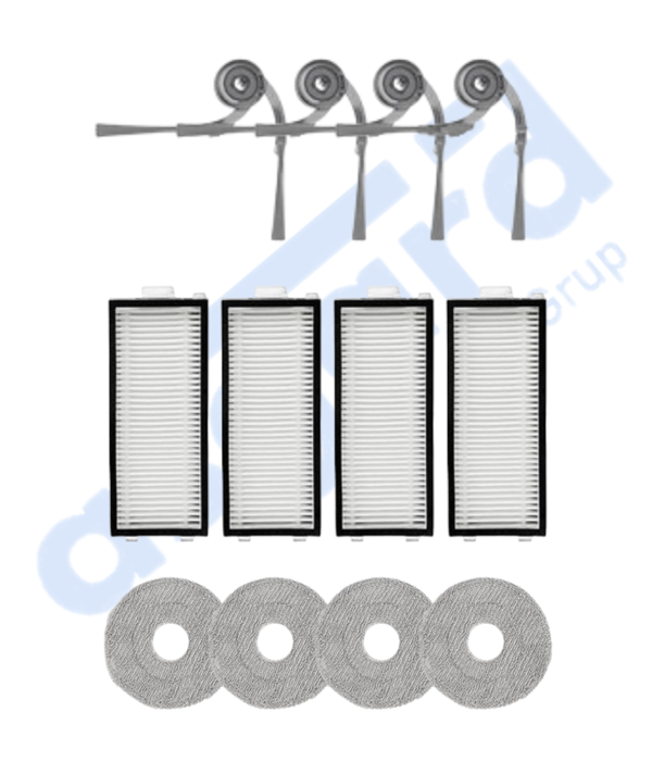 Roborock Saros Z70 Uyumlu 4 Yan Fırça 4 Filtre 4 Mop - Image 1