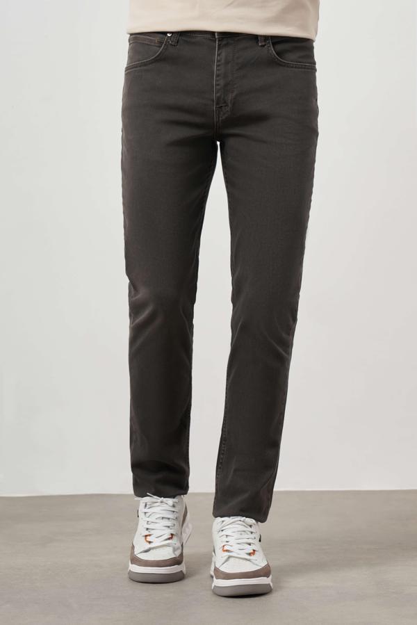  Erkek Lacivert-Haki Denim 5 Cep Dynamic Fit Jean Kot Pantolon - Image 1