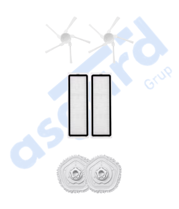 DREAME W10-W10 PRO UYUMLU 2 Yan Fırça 2 Filtre 2 Mop - Image 1