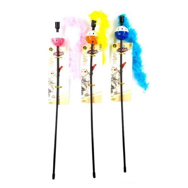 Catlife Tüylü Plastik Top Kedi Oltası 33 Cm - Image 1