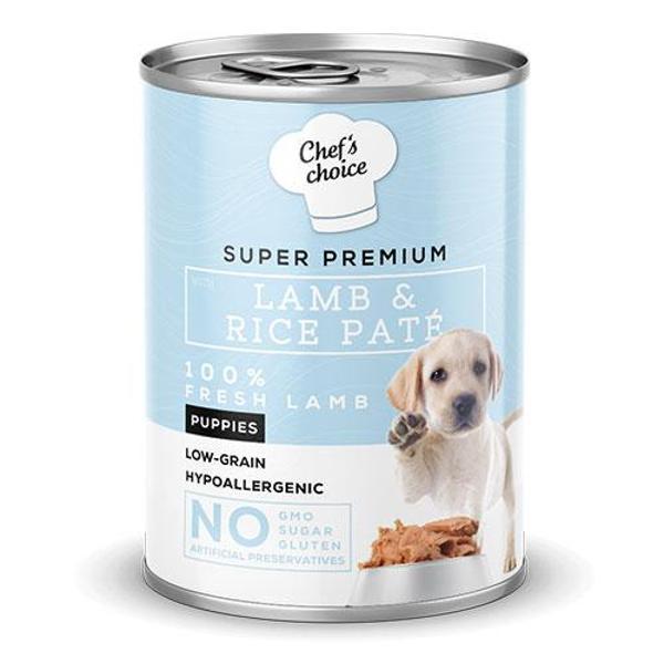 Chefs Choice Pate Lamb Puppy Kuzulu Düşük Tahıllı Yavru Köpek Konservesi 12 Adet 400 Gr - Image 1