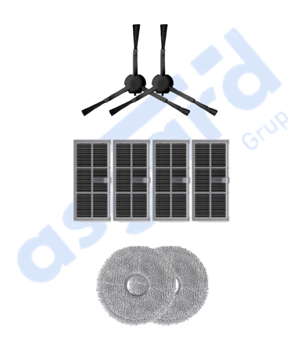DREAME X30PRO-L10S PRO ULTRA-X30 ULTRA UYUMLU 2 Yan Fırça 4 Filtre 2 Mop - Image 1