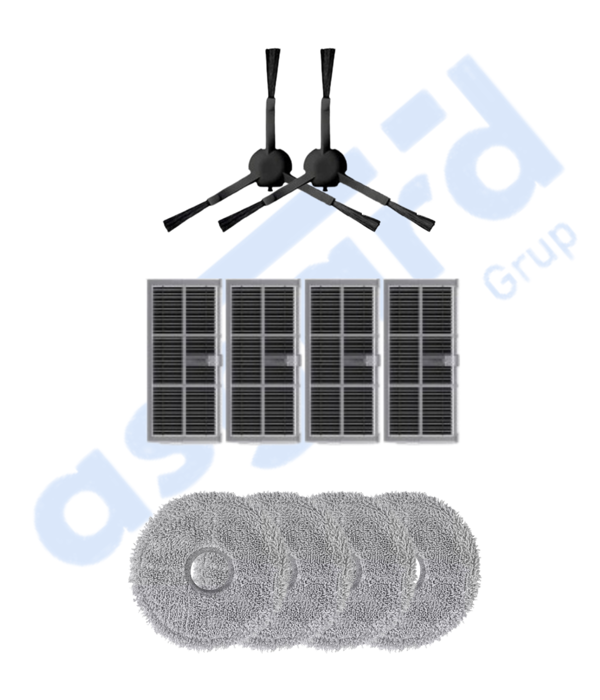 DREAME X30PRO-L10S PRO ULTRA-X30 ULTRA UYUMLU 2 Yan Fırça 4 Filtre 4 Mop - Image 1