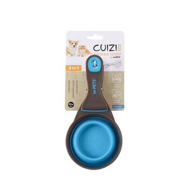 M-Pets Cuizi 3in1 Fonksiyonel Mama Ölçü Kabı Mavi 237 Ml - Image 1
