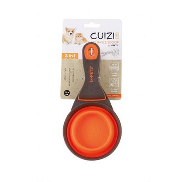 M-Pets Cuizi 3in1 Fonksiyonel Mama Ölçü Kabı Turuncu 237 Ml - Image 1
