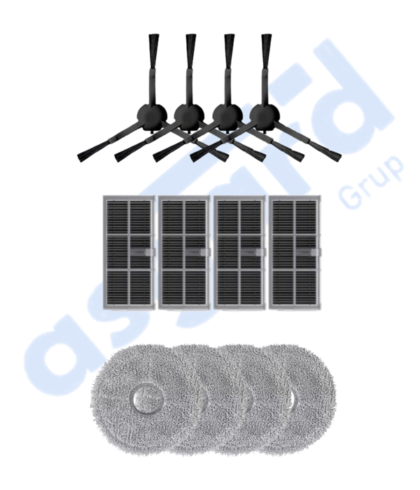 DREAME X30PRO-L10S PRO ULTRA-X30 ULTRA UYUMLU 4 Yan Fırça 4 Filtre 4 Mop - Image 1