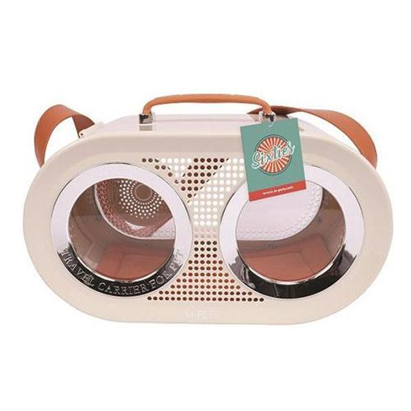 M-Pets Radio Kedi ve Küçük Irk Köpek Taşıma Çantası Beyaz 50x23x31 Cm - Image 1