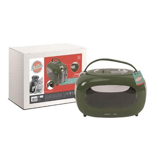 M-Pets Sixties Klasik Kedi ve Küçük Irk Köpek Taşıma Çantası Yeşil 48x29x30 Cm - Image 1