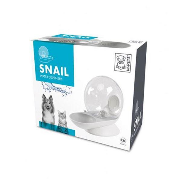 M-Pets Snail Hazneli Kedi ve Köpek Su Kabı Beyaz 2800 Ml - Image 1