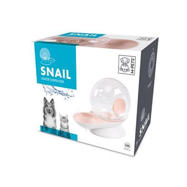 M-Pets Snail Hazneli Kedi ve Köpek Su Kabı Pembe 2800 Ml - Image 1