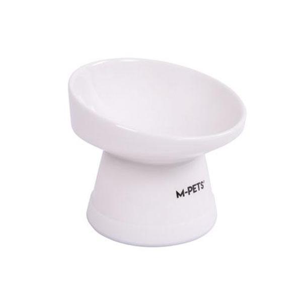 M-Pets Tiltd Seramik Kedi ve Köpek Mama ve Su Kabı Beyaz 150 Ml - Image 1