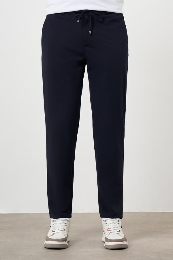  Erkek Lacivert Slim Fit Jogger Pantolon - Image 1
