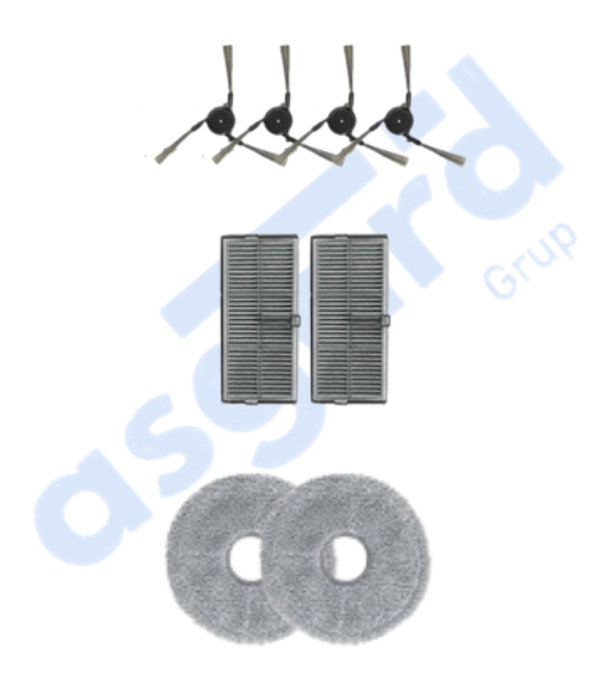 Dreame X40 MASTER-X40 ULTRA-L40 ULTRA UYUMLU 4 Yan Fırça 2 Filtre 2 Mop - Image 1