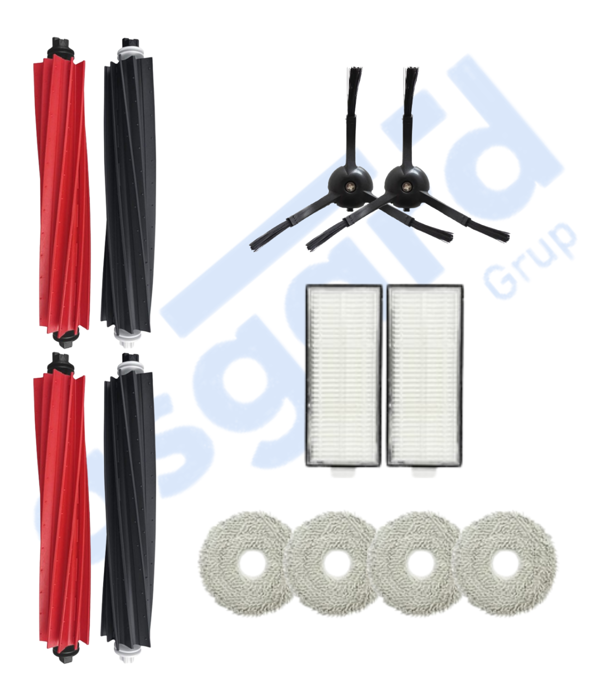 Roborock Q Revo Master Uyumlu 2 Ana Fırça 2 Yan Fırça 2 Filtre 4 Mop - Image 1