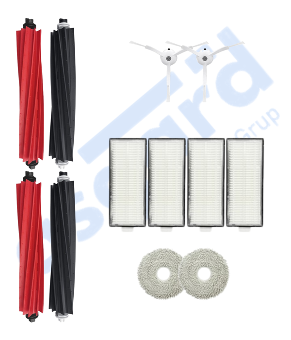 Roborock Q Revo Master Uyumlu 2 Ana Fırça 2 Yan Fırça 4 Filtre 2 Mop - Image 1