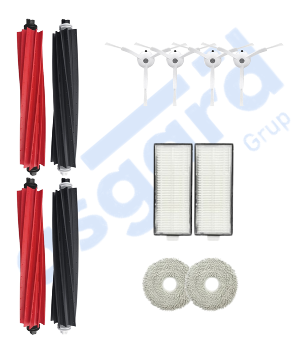Roborock Q Revo Master Uyumlu 2 Ana Fırça 4 Yan Fırça 2 Filtre 2 Mop - Image 1