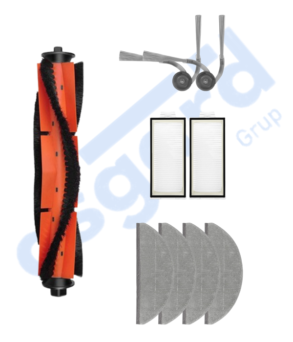 ROBOROCK S8 PRO/S8 PRO+/Q8+/Q8 MAX PRO+ Uyumlu 1 Ana Fırça 2 Yan Fırça 2 Filtre 4 Mop - Image 1