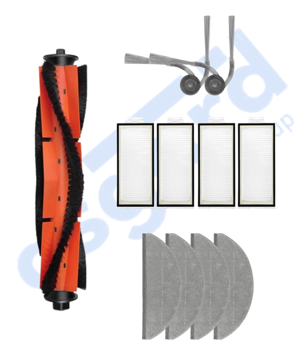 ROBOROCK S8 PRO/S8 PRO+/Q8+/Q8 MAX PRO+ Uyumlu 1 Ana Fırça 2 Yan Fırça 4 Filtre 4 Mop - Image 1