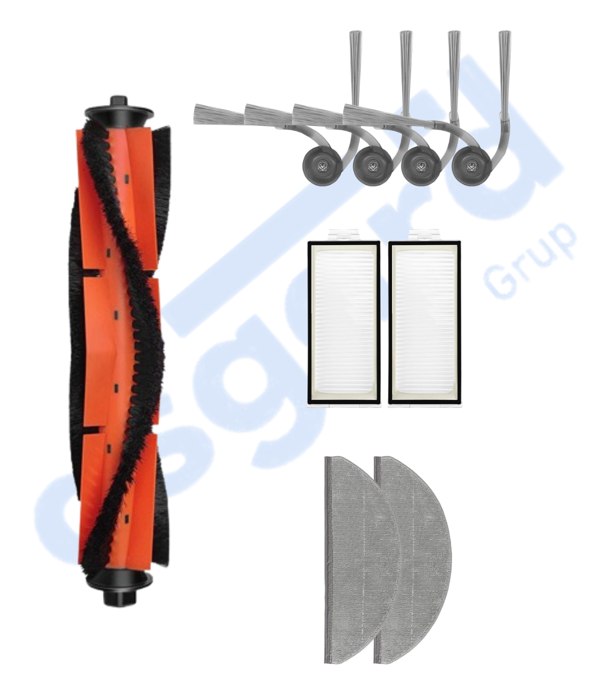 ROBOROCK S8 PRO/S8 PRO+/Q8+/Q8 MAX PRO+ Uyumlu 1 Ana Fırça 4 Yan Fırça 2 Filtre 2 Mop - Image 1