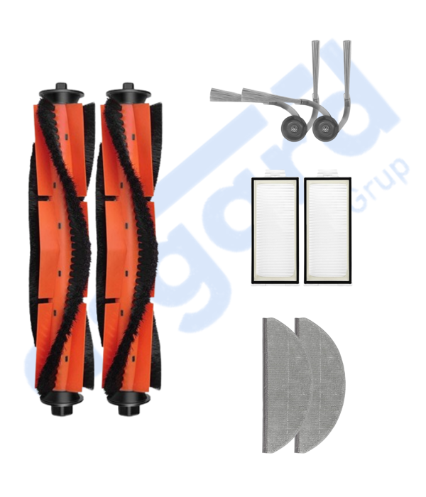 ROBOROCK S8 PRO/S8 PRO+/Q8+/Q8 MAX PRO+ Uyumlu 2 Ana Fırça 2 Yan Fırça 2 Filtre 2 Mop - Image 1