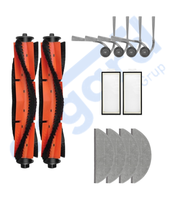 ROBOROCK S8 PRO/S8 PRO+/Q8+/Q8 MAX PRO+ Uyumlu 2 Ana Fırça 4 Yan Fırça 2 Filtre 4 Mop - Image 1