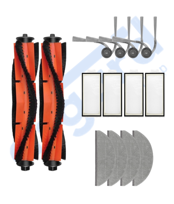ROBOROCK S8 PRO/S8 PRO+/Q8+/Q8 MAX PRO+ Uyumlu 2 Ana Fırça 4 Yan Fırça 4 Filtre 4 Mop - Image 1