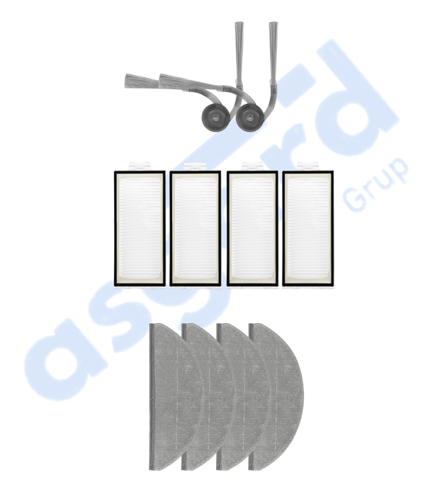 ROBOROCK S8 PRO/S8 PRO+/Q8+/Q8 MAX PRO+ Uyumlu 2 Yan Fırça 4 Filtre 4 Mop - Image 1
