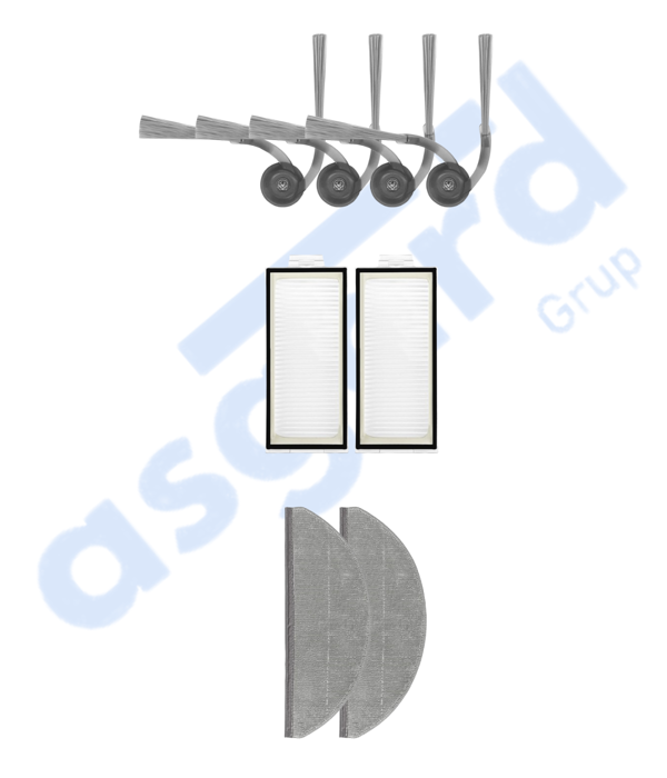 ROBOROCK S8 PRO/S8 PRO+/Q8+/Q8 MAX PRO+ Uyumlu 4 Yan Fırça 2 Filtre 2 Mop - Image 1