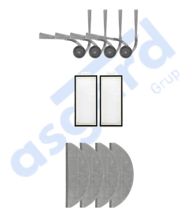 ROBOROCK S8 PRO/S8 PRO+/Q8+/Q8 MAX PRO+ Uyumlu 4 Yan Fırça 2 Filtre 4 Mop - Image 1