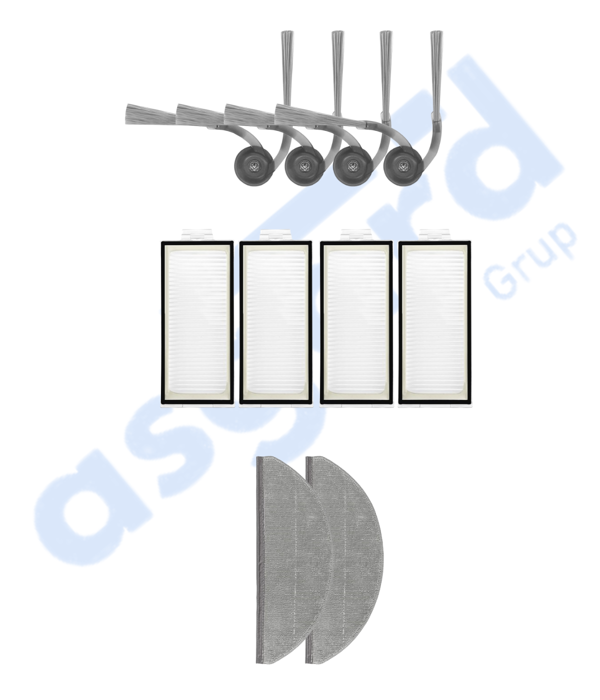 ROBOROCK S8 PRO/S8 PRO+/Q8+/Q8 MAX PRO+ Uyumlu 4 Yan Fırça 4 Filtre 2 Mop - Image 1