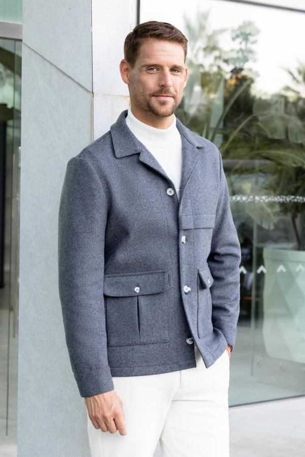  Erkek Füme Yünlü Worker Ceket - Image 1