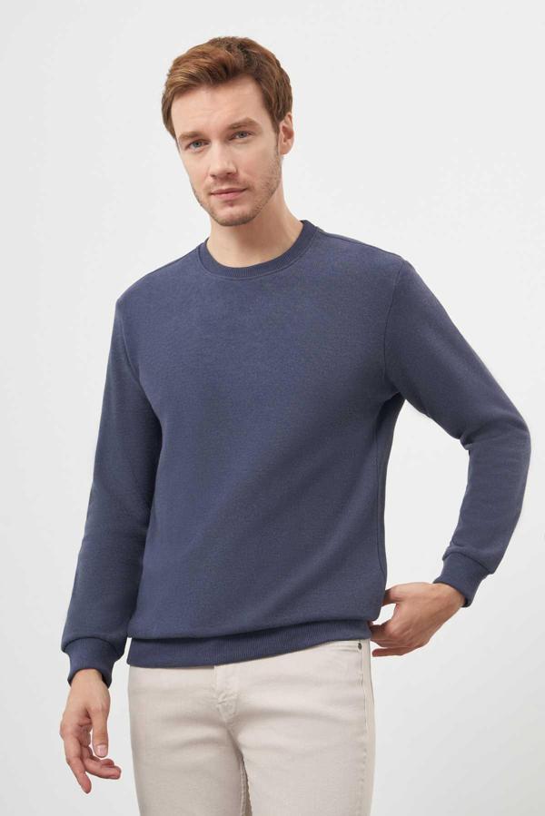  Erkek PARLEMENT Trend Bisiklet Yaka Sweat-Shirt - Image 1